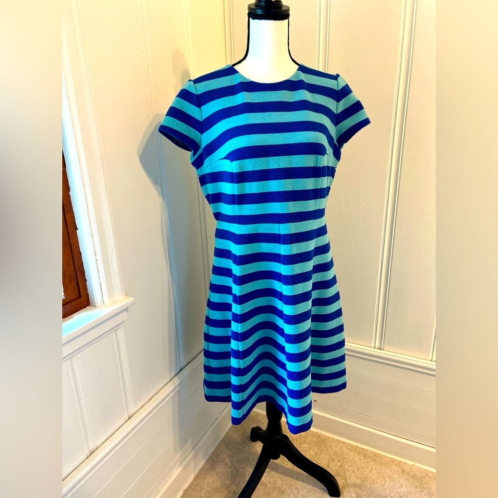 Boden Maggie Ottoman Dress Blue and Teal